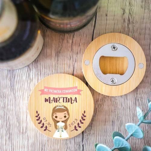Abridor de madera con grabación "Modelo Galleta" Detalle comunión - Detalles personalizables para Comunión