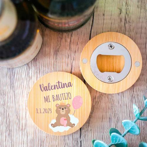 Abridor de madera con grabación "Modelo Valentina" Detalles bautizo - Detalles personalizables para Bautizo