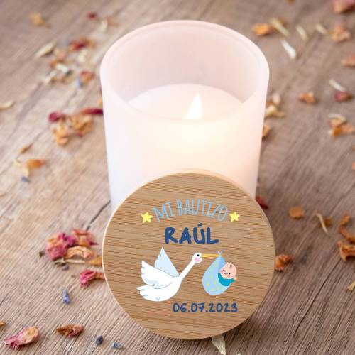 Vela personalizada "Modelo Raúl" Detalles bautizo - Detalles personalizables para Bautizo