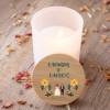 Vela personalizada madera "Modelo Girasol" Detalles boda - Detalles personalizables para Bautizo