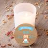 Vela personalizada madera "Modelo Olas" Detalles bautizo - Detalles personalizables para Bautizo