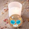 Vela personalizada madera "Modelo Gemelos" Detalles bautizo - Detalles personalizables para Bautizo