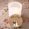 Vela personalizada madera "Modelo Trigo" Detalles boda - Detalles personalizables para Boda