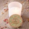 Vela personalizada madera "Modelo Hojas" Detalles boda - Detalles personalizables para Boda