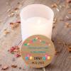 Vela personalizada madera "Modelo Guirnalda" Detalles cumpleaños - Regalos personalizables cumpleaños