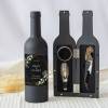 Set accesorios de vino personalizado "Modelo Bosque Negro" Detalles boda - Detalles personalizables para Boda