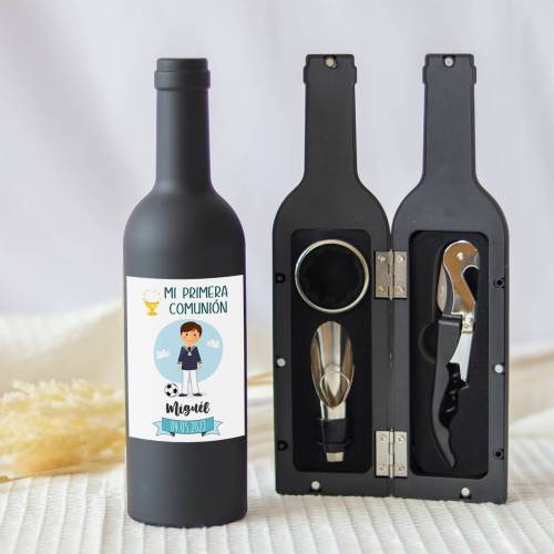 copy of Set accesorios de vino personalizado "Modelo Fútbol" Detalles comunión - Detalles personalizables para Comunión