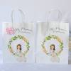 Bolsa de comunión niña orla flores Regalos de comunión - Envoltorio Regalo de comunión