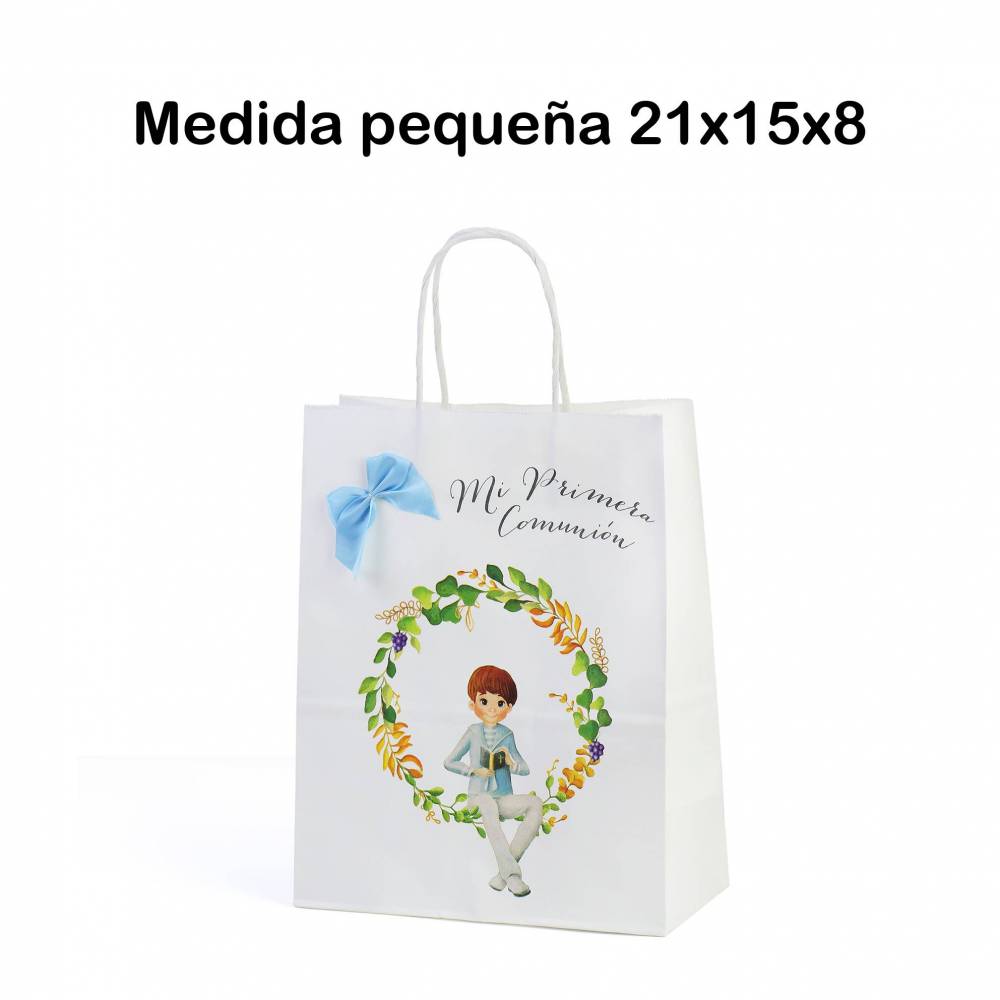 Bolsa de comunión orla flores Regalos de comunión - Envoltorio Regalo de comunión