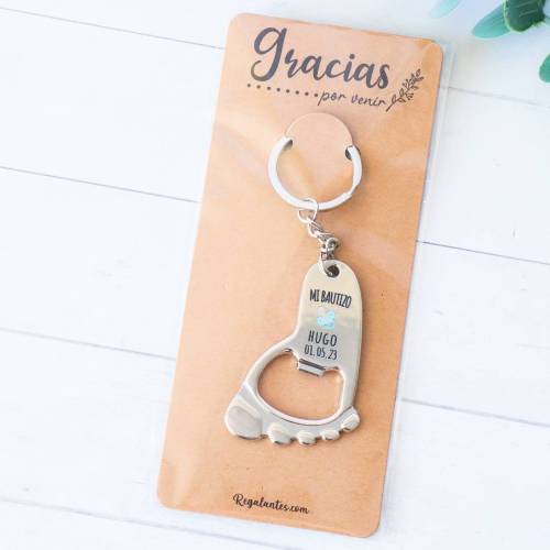 Llavero personalizado bautizo niño "Modelo Chupete" detalles invitados bautizo - Detalles De Bautizo Para Hombres