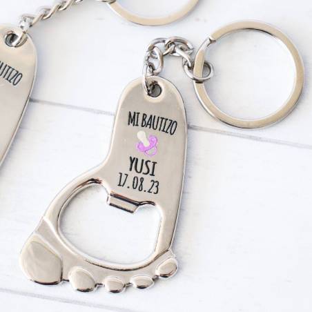 Llavero personalizado bautizo niña "Modelo Chupete Niña" detalles invitados bautizo - Detalles De Bautizo Para Hombres
