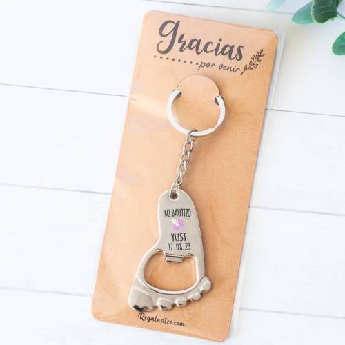 Llavero personalizado bautizo niña "Modelo Chupete Niña" detalles invitados bautizo - Detalles De Bautizo Para Hombres
