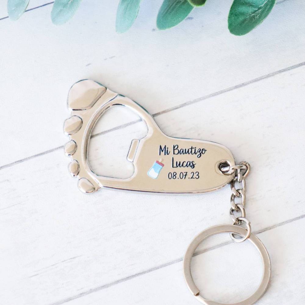 Llavero personalizado bautizo niño "Modelo Biberón Niño" detalles invitados bautizo - Detalles De Bautizo Para Hombres