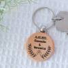 Llavero madera personalizado "Brindis" Detalle boda - Llaveros personalizados boda
