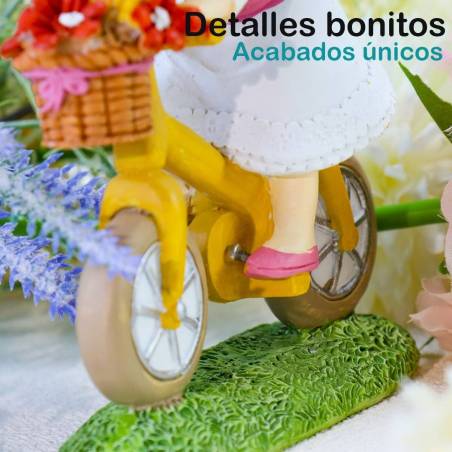 Figura tarta de comunión Niña en bicicleta - Figuras Tarta Comunión