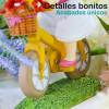 Figura tarta de comunión Niña en bicicleta - Figuras Tarta Comunión