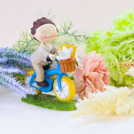 Figura tarta de comunión Niño en bicicleta - Figuras Tarta Comunión
