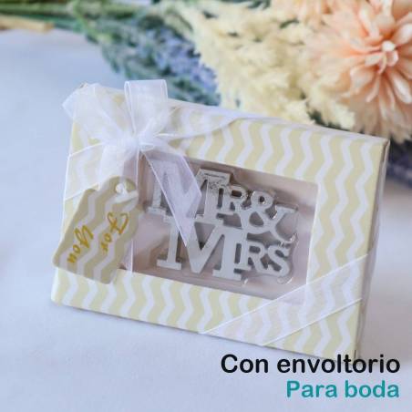 Abridor de botellas Mr&Mrs Detalles originales invitados de boda - Detalles Boda Originales
