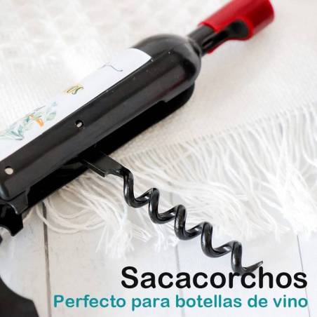 Sacacorchos con etiqueta flores y hojas - Inicio