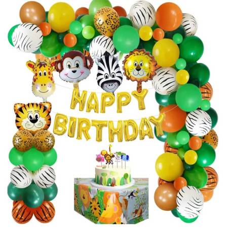 Kit de arco de globos de animales 60 globos - Decoración De Comunión