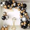 Kit de arco de globos Oro y negro 110 globos - Decoración De Comunión