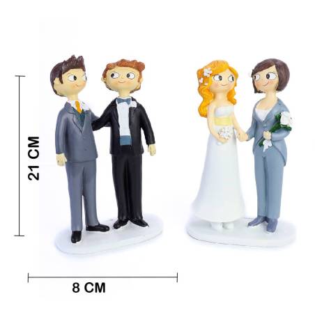 Figura tarta de boda 2 hombres - Figuras tarta
