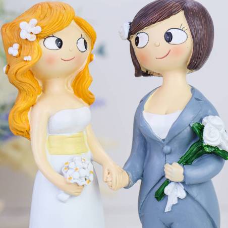 Figura tarta de boda 2 mujeres - Figuras tarta