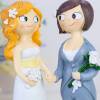 Figura tarta de boda 2 mujeres - Figuras tarta