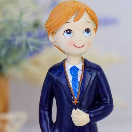 Figura tarta de comunión Niño con pelo rubio - Figuras Tarta Comunión