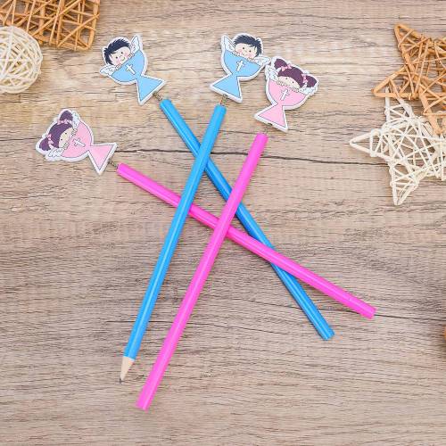 Lápiz Comunión 2 Pcs Azul Niño - Detalles De Comunión Para Niños