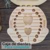 Caja de madera niña para guardar dientes de leche en forma de detalle - Detalles De Bautizo Para Niños