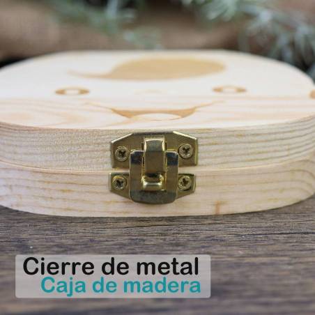 Caja de madera niño para guardar dientes de leche en forma de detalle - Inicio