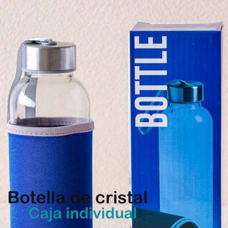 Botella de cristal con funda - Detalles De Boda