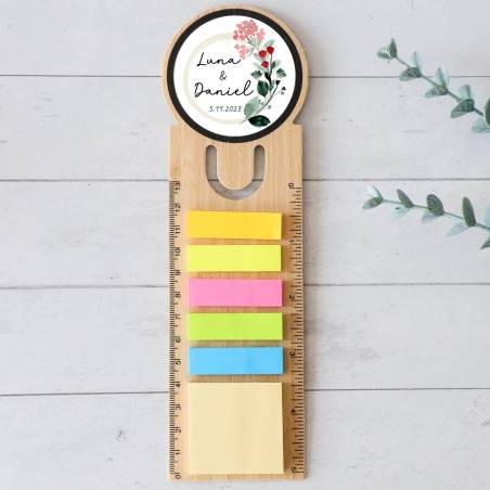 Marcapáginas personalizado de madera "Modelo Amor" Detalles invitados boda - Detalles personalizables para Boda