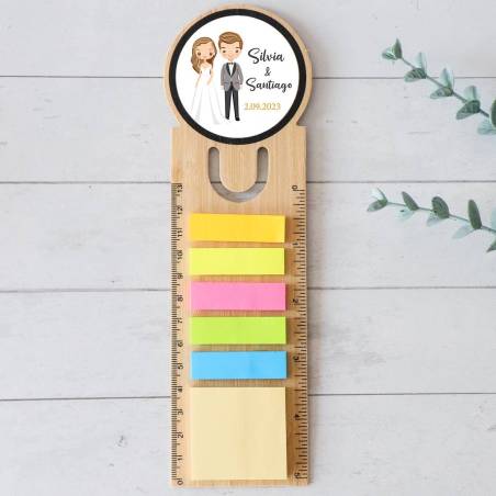 Marcapáginas personalizado de madera "Modelo Lemonnade" Detalles invitados boda - Detalles personalizables para Boda