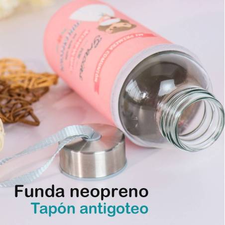 Botella de comunión de niña Botella con funda Detalles invitados comunión - Detalles De Comunión Para Niños
