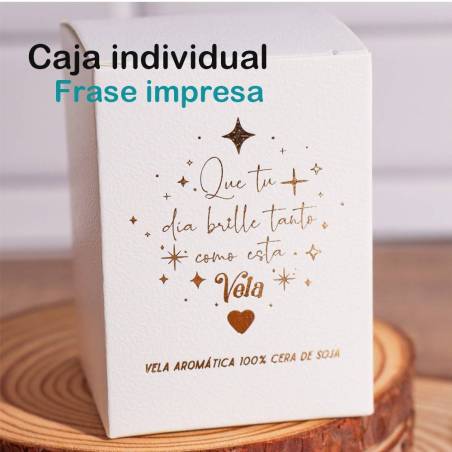 Velas con frases Detalles para invitados boda - Inicio
