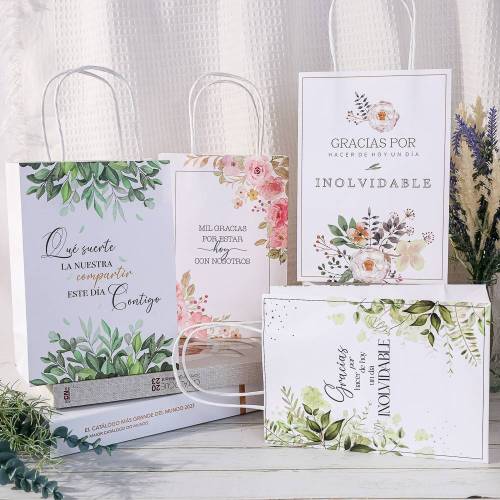 copy of Bolsas con frases Bolsas kraft con frases Detalles invitados de boda - Bolsitas, Cajitas, Tarros
