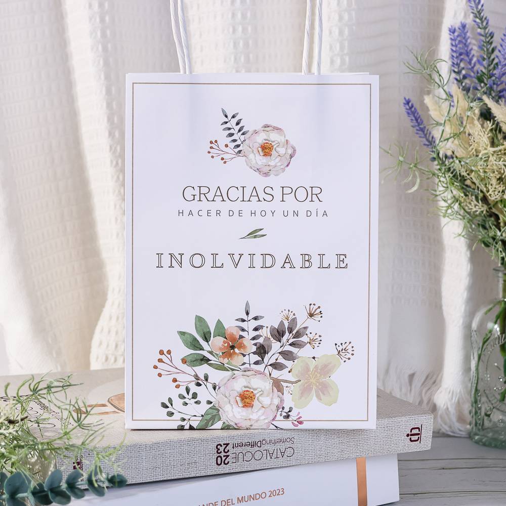 copy of Bolsas con frases Bolsas kraft con frases Detalles invitados de boda - Bolsitas, Cajitas, Tarros