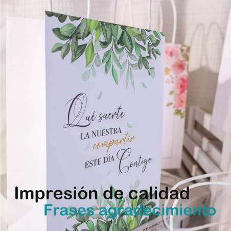 copy of Bolsas con frases Bolsas kraft con frases Detalles invitados de boda - Bolsitas, Cajitas, Tarros