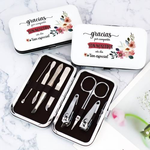 Set de manicura detalles de boda mujer modelo flores - Detalles De Boda