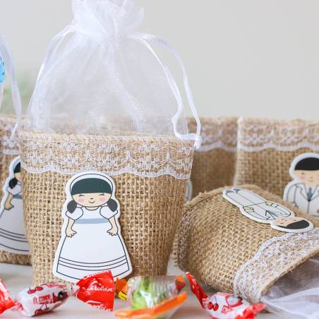 Bolsa para detalles Comunión niña Detalles para invitados de comunión - Envoltorio Regalo de comunión