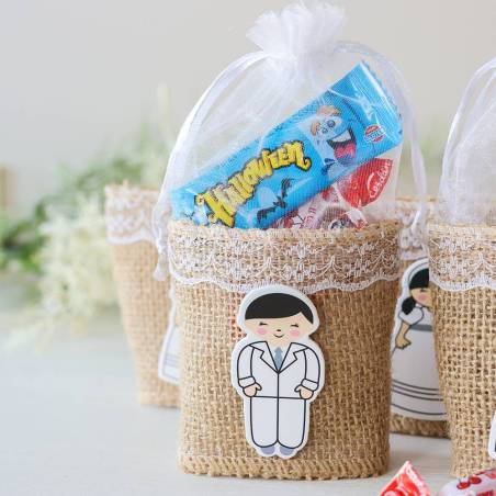 Bolsa para detalles Comunión niño Detalles para invitados de comunión - Envoltorio Regalo de comunión