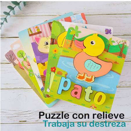 Puzzle para niños, Puzzle 3D de madera, Juegos para niños, Detalles de bautizo - Detalles De Bautizo Para Niños