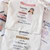 Bolsa de tela personalizada Bautizo "Elefante niña" Detalles de bautizo - Detalles personalizables para Bautizo