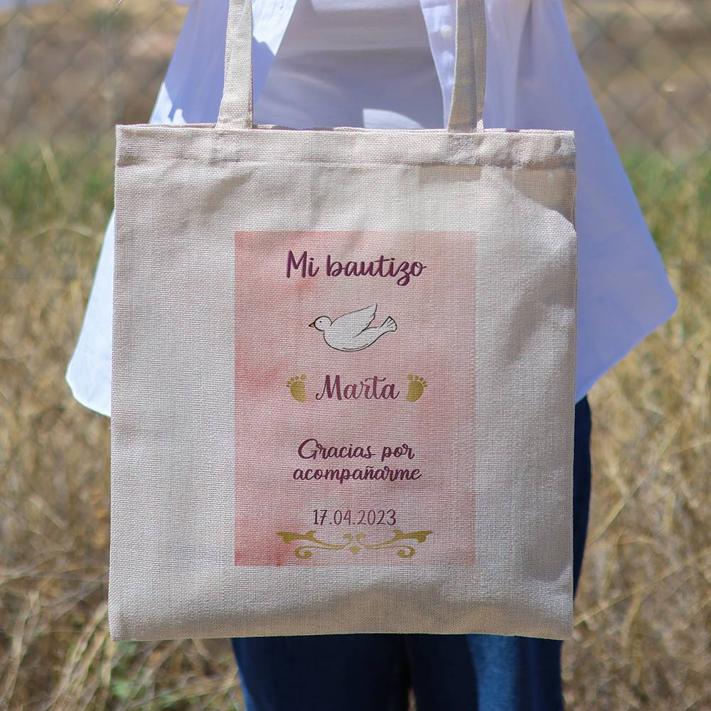 Bolsa de tela personalizada Bautizo "Mimos" Detalles de bautizo - Detalles personalizables para Bautizo