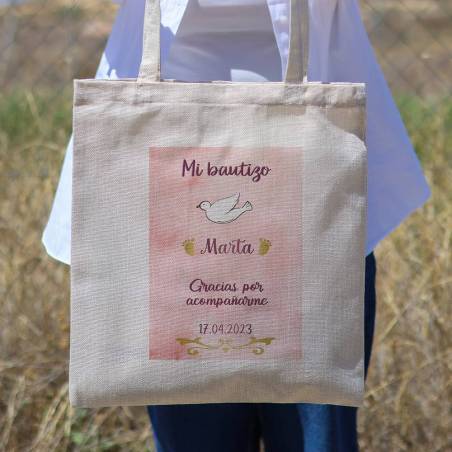 Bolsa de tela personalizada Bautizo "Mimos" Detalles de bautizo - Detalles personalizables para Bautizo