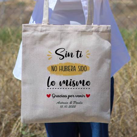 Bolsa de tela personalizada Boda "Cariño" Detalles de boda - Detalles personalizables para Boda