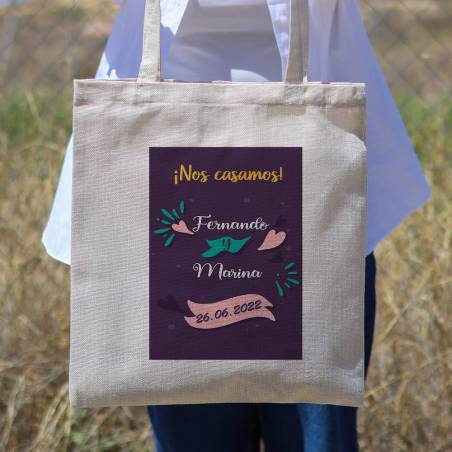 Bolsa de tela personalizada Boda "Colores" Detalles de boda - Detalles personalizables para Boda
