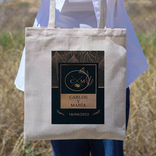 Bolsa de tela personalizada Boda "Cruz" Detalles de boda - Detalles personalizables para Boda